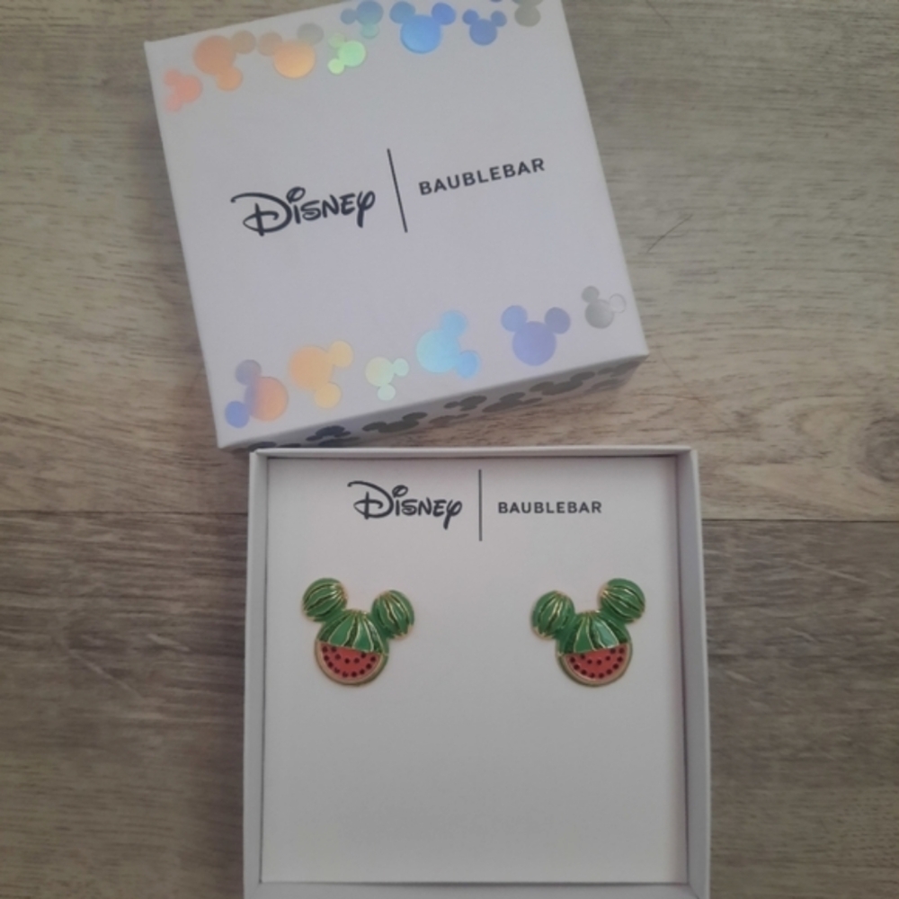 Disney x BaubleBar Mickey Mouse Watermelon Earrings - Picture 1 of 5